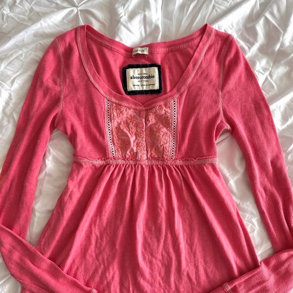 vintage pink abercrombie and fitch babydoll - Picture 3 of 5